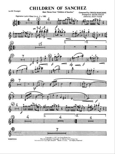 Children of Sanchez: 1st B-flat Trumpet