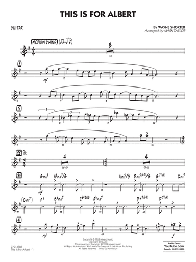 This Is For Albert (arr. Mark Taylor) - Guitar