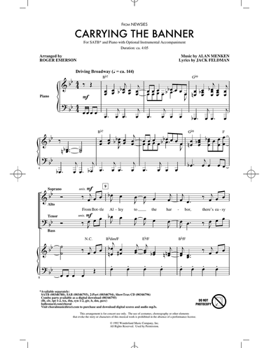 Carrying The Banner (from Newsies) (arr. Roger Emerson)