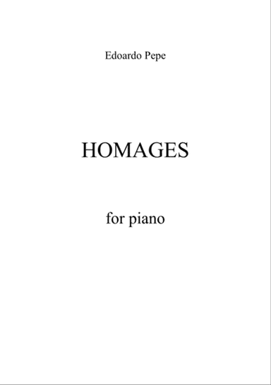 Homages, for solo piano