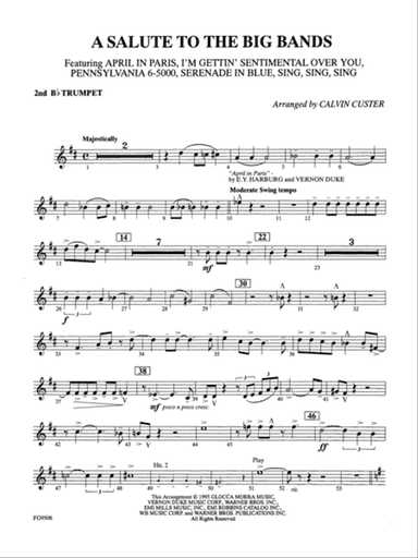 A Salute to the Big Bands: 2nd B-flat Trumpet