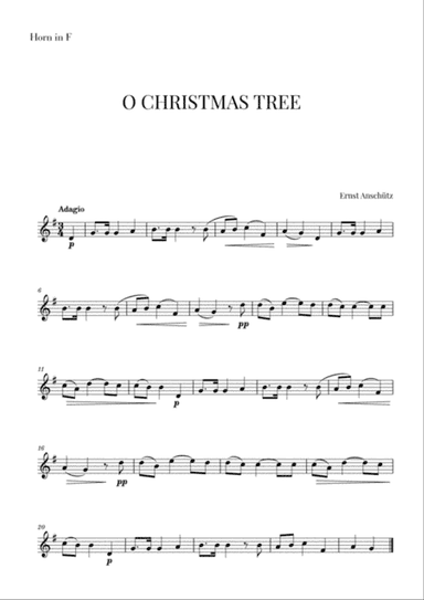 O Christmas Tree for French Horn