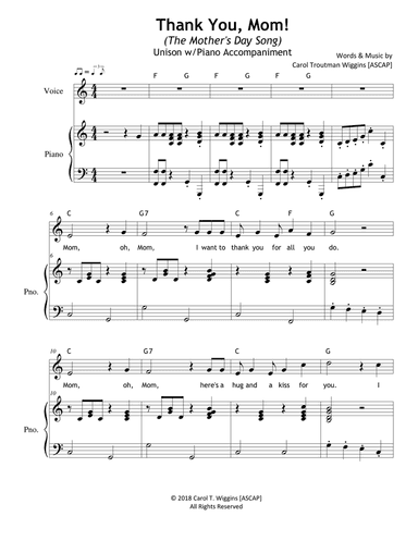 Thank You, Mom! (The Mother's Day Song)