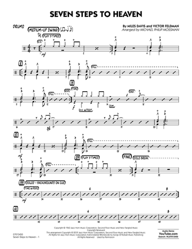 Seven Steps to Heaven (arr. Michael Philip Mossman) - Drums