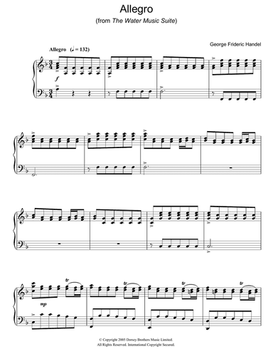 Allegro (from The Water Music Suite)