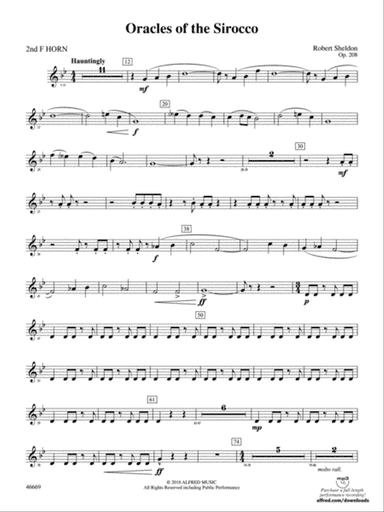 Oracles of the Sirocco: 2nd F Horn