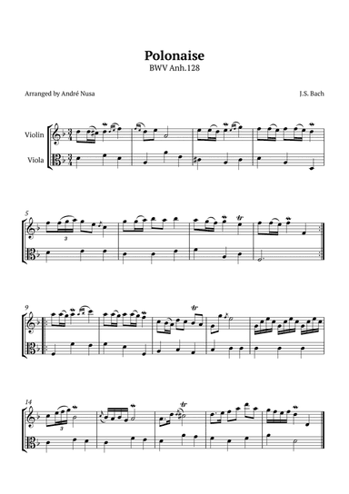 Polonaise BWV anh.128
