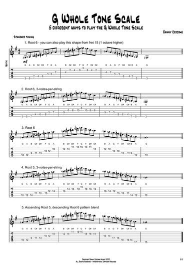 G Whole Tone Scale (5 Ways to Play)