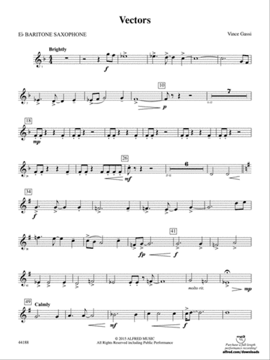 Vectors: E-flat Baritone Saxophone