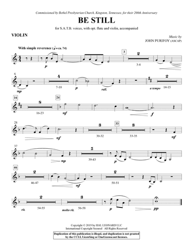 Be Still - Violin