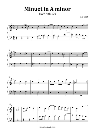 Minuet in A minor, BWV Anh 120