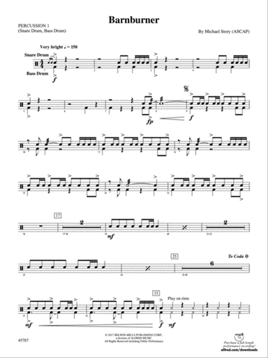 Barnburner: 1st Percussion