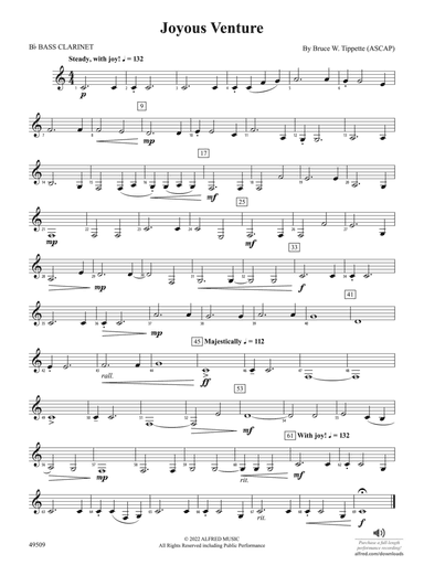 Joyous Venture: B-flat Bass Clarinet