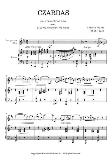 Monti Czardas Alto Saxophone