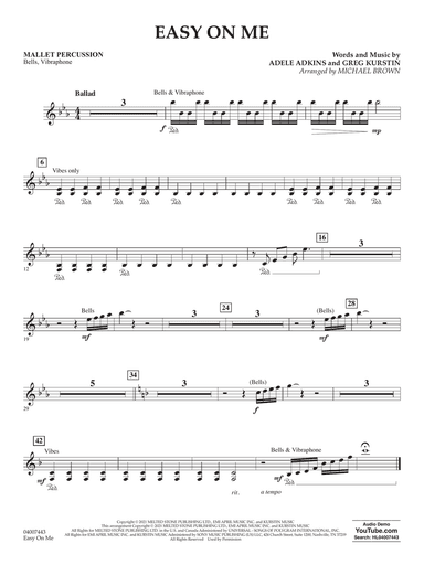 Easy on Me (arr. Michael Brown) - Mallet Percussion