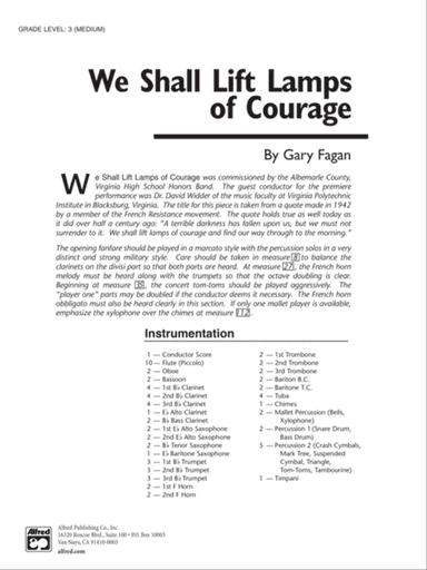 We Shall Lift Lamps of Courage: Score