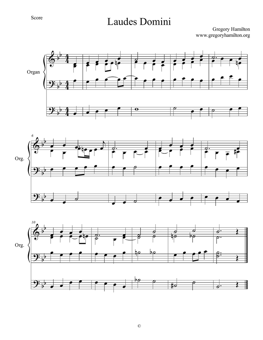 Laudes Domini - When Morning Gilds the Skies - Alternate Harmonization