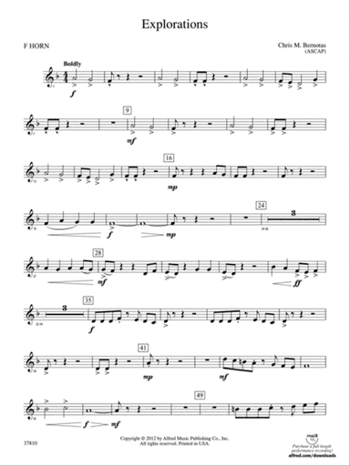 Explorations: 1st F Horn