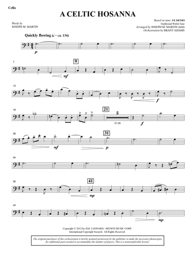 A Celtic Hosanna - Cello