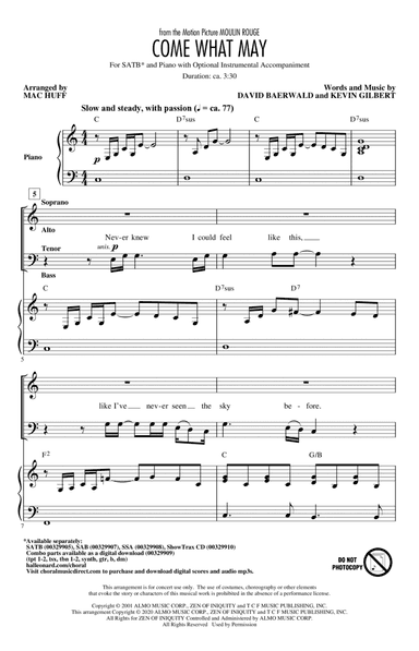 Come What May (from Moulin Rouge) (arr. Mac Huff)