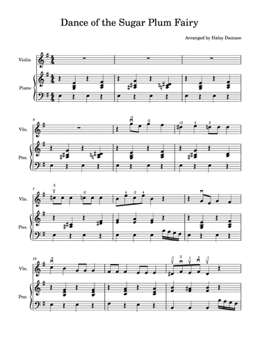 Dance of the Sugar Plum Fairy from "The Nutcracker" (Violin)