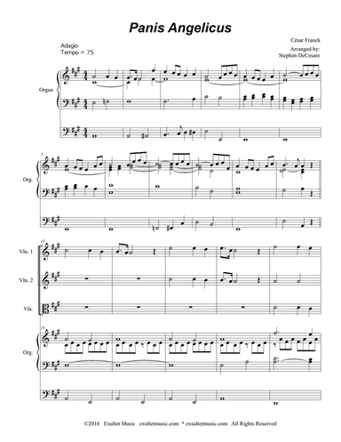 Panis Angelicus (for String Quartet and Organ - High Key)