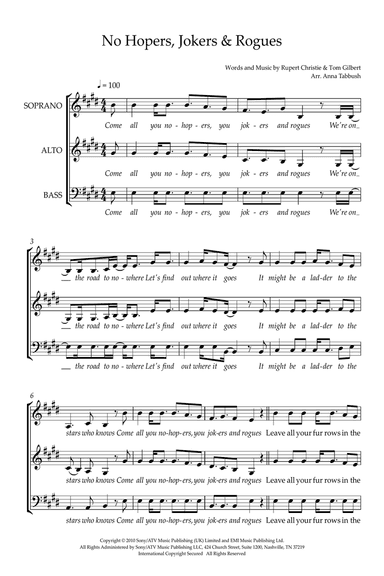 No-Hopers, Jokers and Rogues (arr. Anna Tabbush)