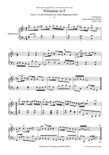 Polonaise in F - Harpsichord