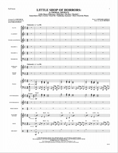 Little Shop of Horrors: A Choral Medley: Score