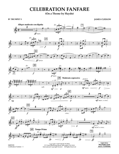 Celebration Fanfare (On a Theme by Haydn) - Bb Trumpet 1