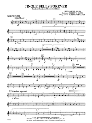Jingle Bells Forever: 3rd B-flat Trumpet