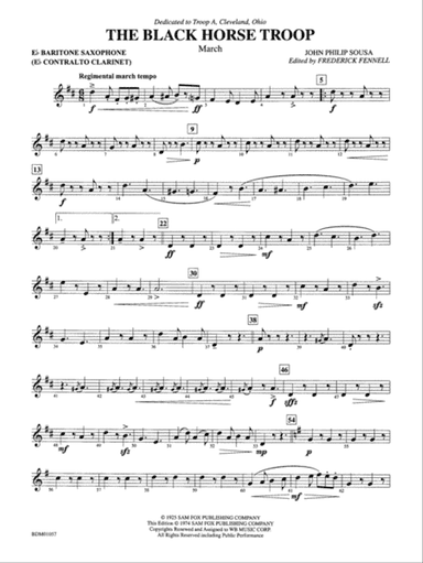 Black Horse Troop: E-flat Baritone Saxophone
