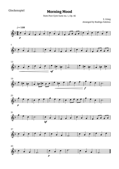 Morning Mood (solo glockenspiel - level 3)