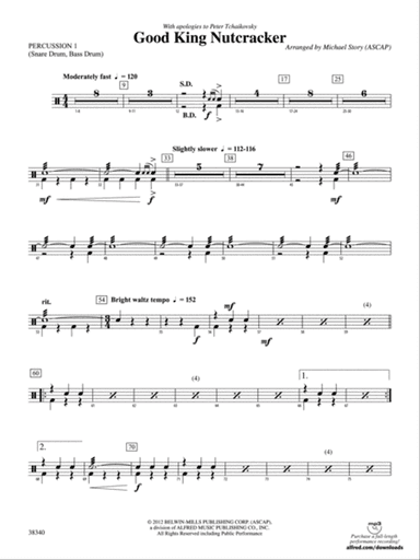 Good King Nutcracker: 1st Percussion