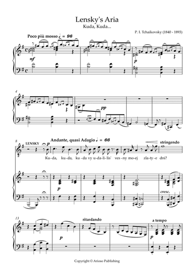Kuda, kuda - Pyotr Ilyich Tchaikovsky