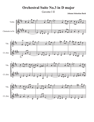 Orchestral Suite No. 3 in D Major, Gavotte I & II
