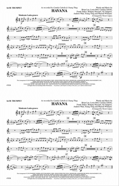 Havana: 1st B-flat Trumpet