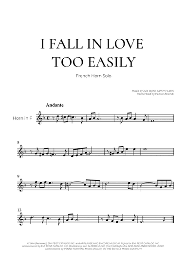 I Fall In Love Too Easily