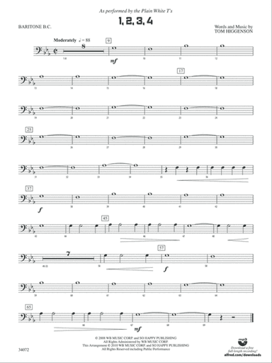 1, 2, 3, 4: (wp) Baritone B.C.