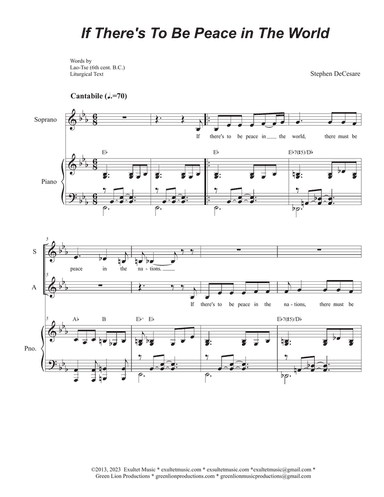 If There's To Be Peace In The World (2-part choir - (SA)