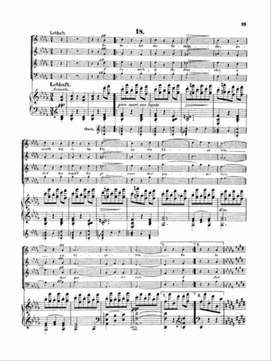 Brahms: Liebeslieder Walzer (Love Song Waltzes), Op. 52 No. 18 (choral score)