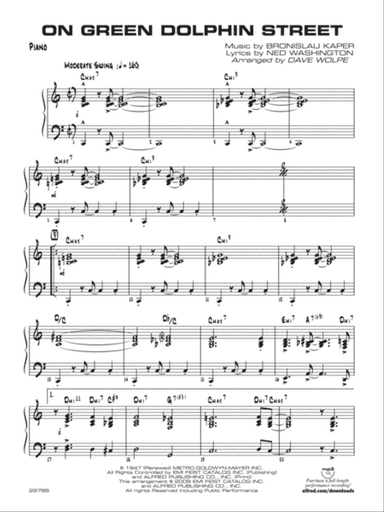 On Green Dolphin Street: Piano Accompaniment