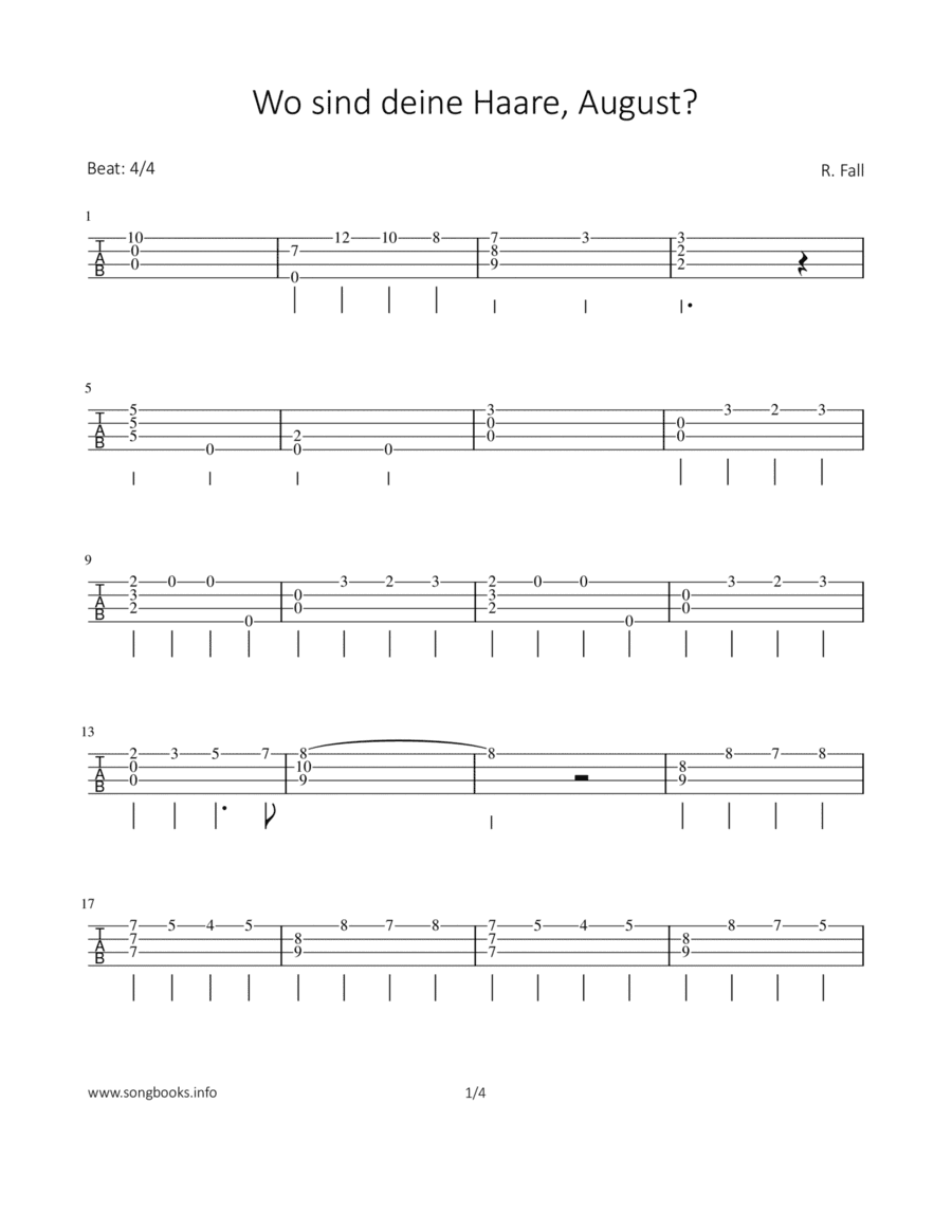 Wo sind deine Haare, August