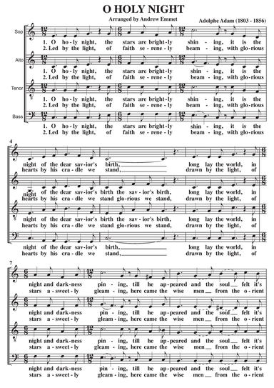 O Holy Night A Cappella SATB