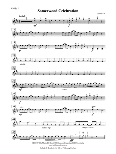 Somerwood Celebration: 1st Violin