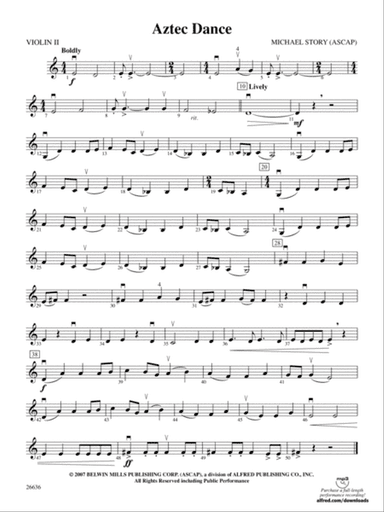 Aztec Dance: 2nd Violin