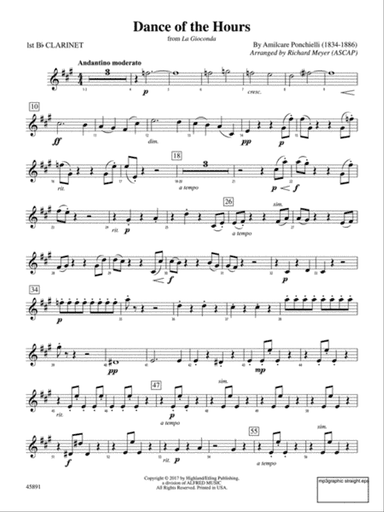 Dance of the Hours: 1st B-flat Clarinet