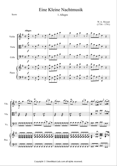 Serenade No.13 "Eine Kleine Nachtmusik" in G major, K.525 1.Allegro