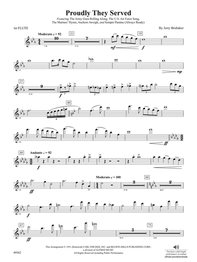 Proudly They Served: Flute