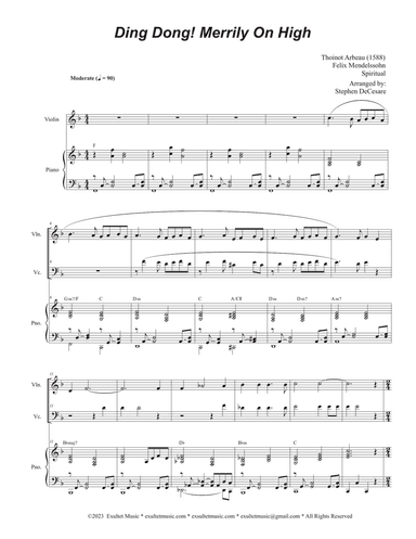 Ding Dong! Merrily On High (Duet for Violin and Cello)